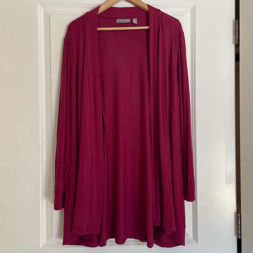 Susan Graver Long Line Women’s Cardigan